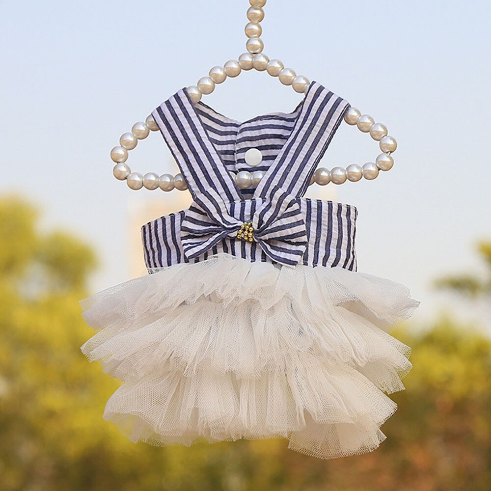Summer Striped Dog Dress | Tulle Skirt