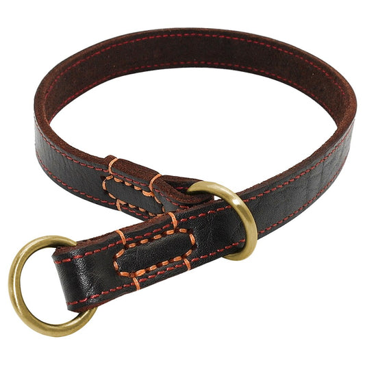 Handmade Leather Dog Collar | Adjustable P Choke