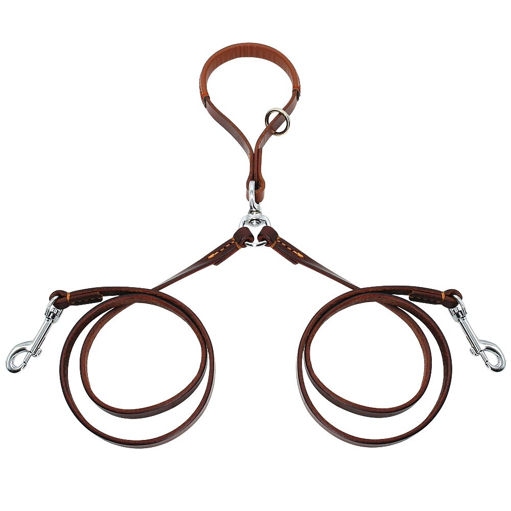 Double Dog Leash Leather | No-Tangle Design