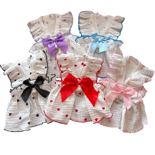 Dog Dress with Bowknot | Summer Pet Clothes