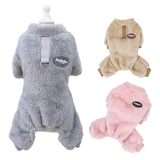Fleece Warm Dog Jumpsuit Pajamas