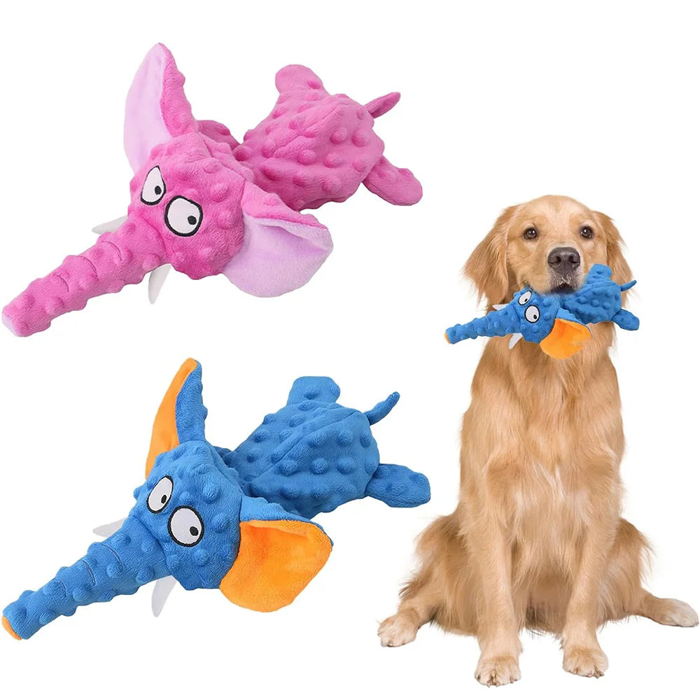 Durable No Stuffing Dog Chew Toy Elephant