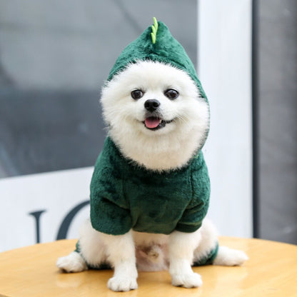 Cute Dinosaur Pet Hoodie | Warm Fleece Costume