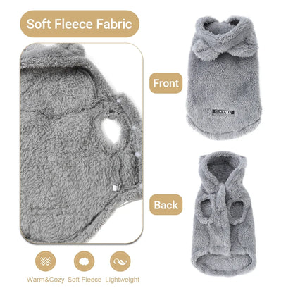 Soft Fleece Pet Hoodie Coat | XS-XL