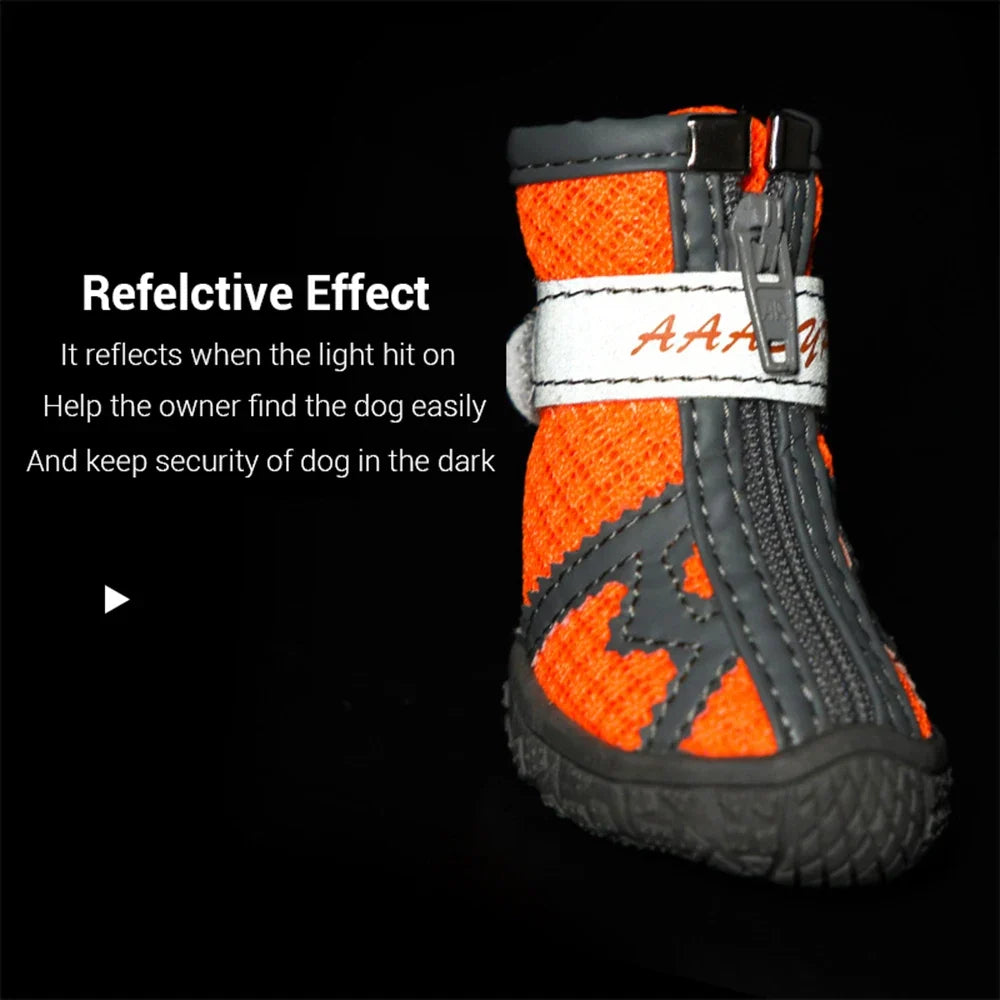 Waterproof Dog Shoes with Reflective Straps