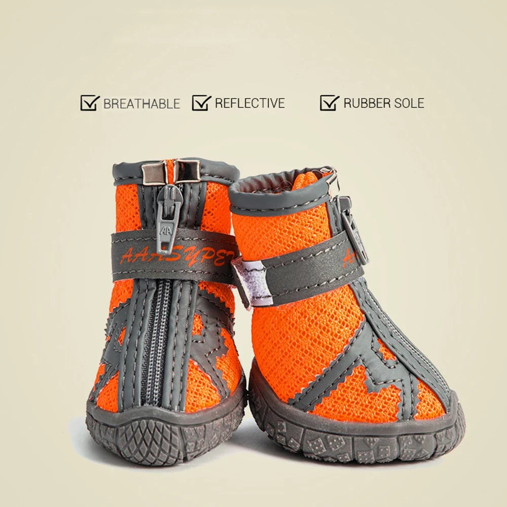 Waterproof Dog Shoes with Reflective Straps