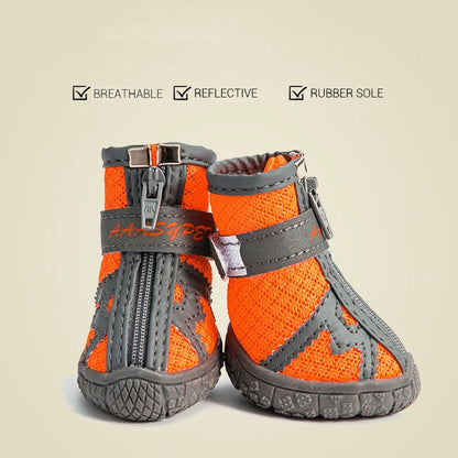 Waterproof Dog Shoes with Reflective Straps