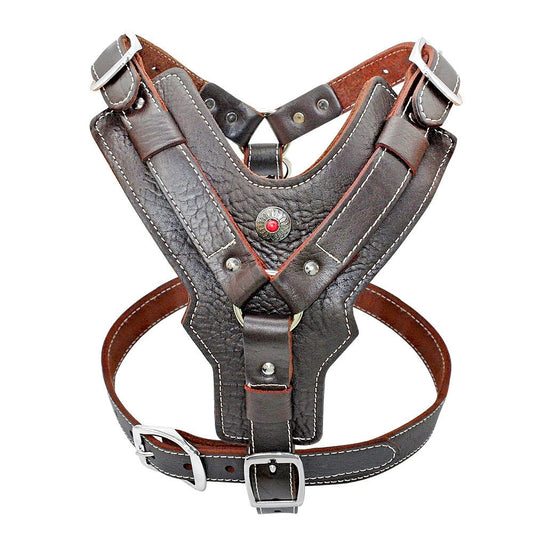 Durable Leather Dog Harness | Large