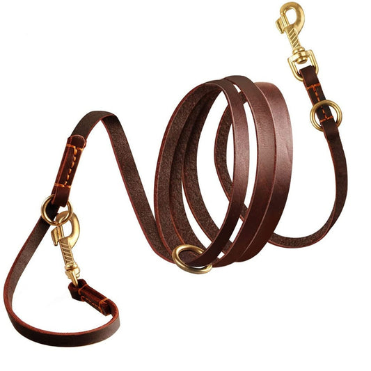 Multi-Functional Leather Dog Leash | Hands-Free