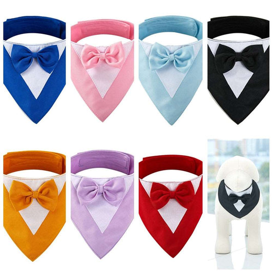 Pet Bow Tie Tuxedo Bandana | Adjustable