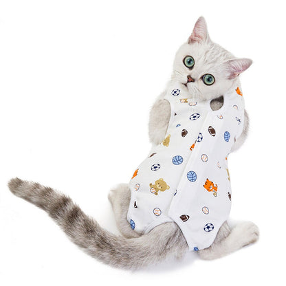 Cat Sleeveless Recovery Suit | Fun Prints
