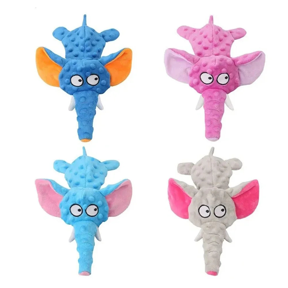 Durable No Stuffing Dog Chew Toy Elephant