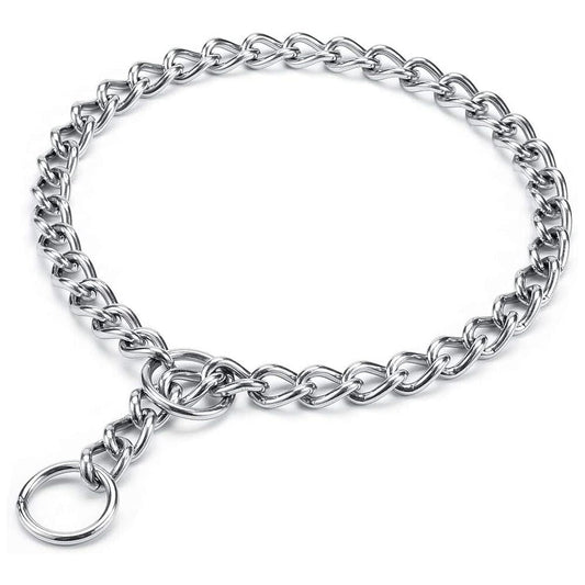 Chew-Proof Metal Dog Choke Collar | Multiple Sizes