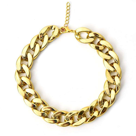 Gold Cuban Link Pet Collar | Adjustable & Lightweight