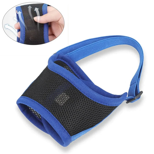 Adjustable Anti-Bark Mesh Dog Muzzle
