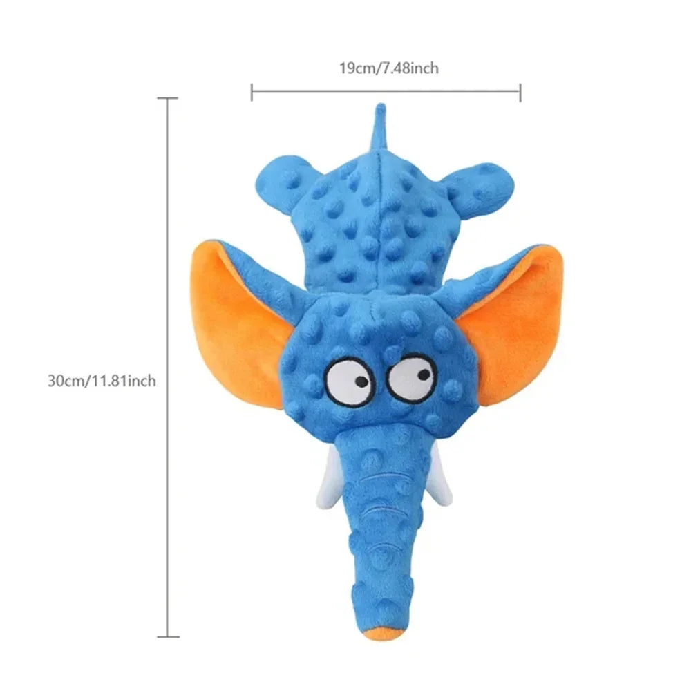 Durable No Stuffing Dog Chew Toy Elephant