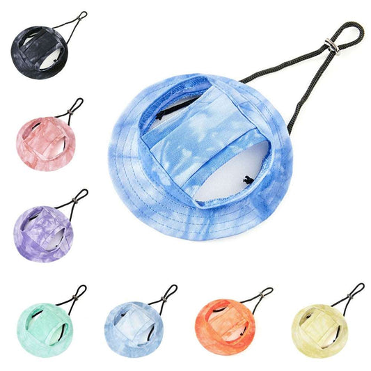 Adjustable Dog Hat with Ear Holes | Tie-dye