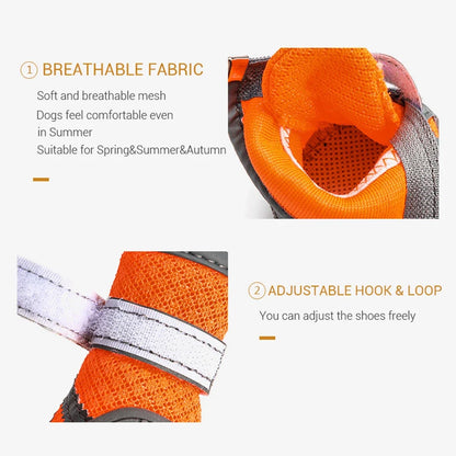 Waterproof Dog Shoes with Reflective Straps