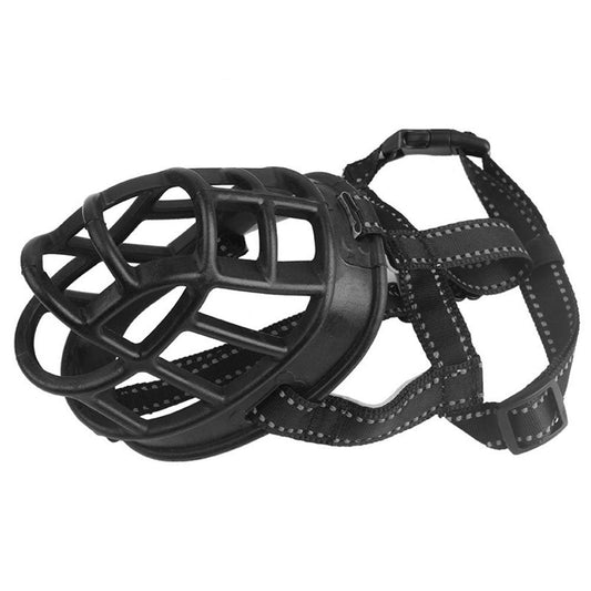 Reflective Dog Basket Muzzle | Adjustable & Padded