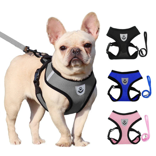 Pet Harness Leash Set | Reflective & Breathable