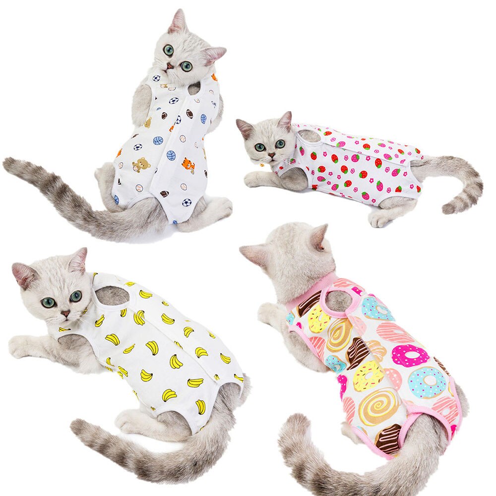 Cat Sleeveless Recovery Suit | Fun Prints