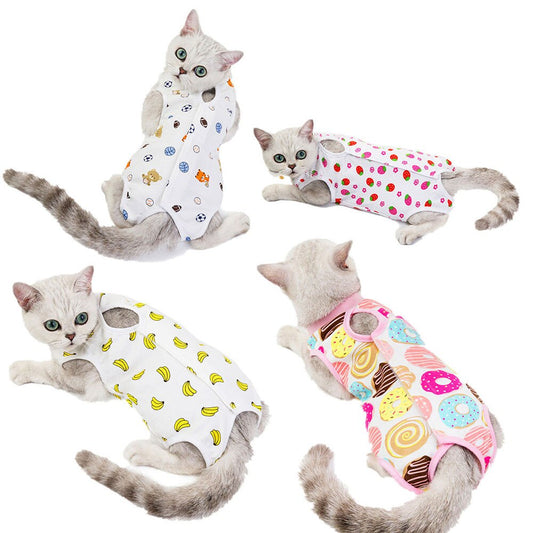 Cat Sleeveless Recovery Suit | Fun Prints