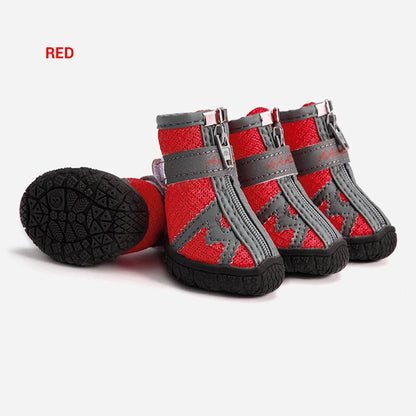 Waterproof Dog Shoes with Reflective Straps