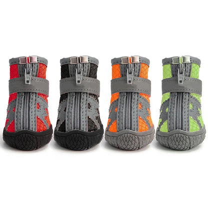 Waterproof Dog Shoes with Reflective Straps