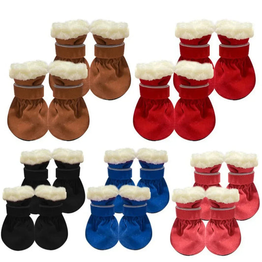Dog Snow Boots with Anti-Slip Sole
