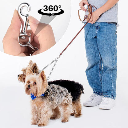 Durable Metal Double Dog Lead | Chew Proof