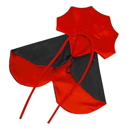 Cat Halloween Costume | Red & Black Cloak