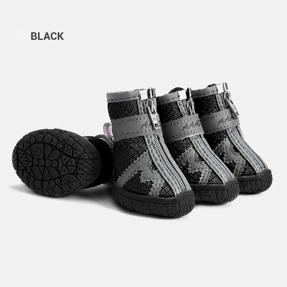 Waterproof Dog Shoes with Reflective Straps