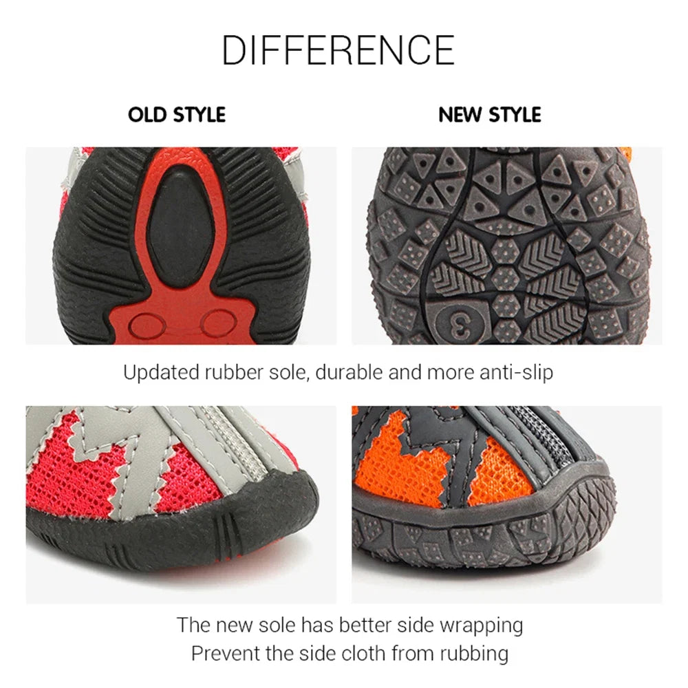 Waterproof Dog Shoes with Reflective Straps