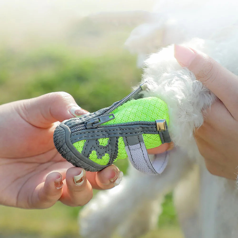 Waterproof Dog Shoes with Reflective Straps