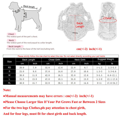 Soft Fleece Pet Hoodie Coat | XS-XL