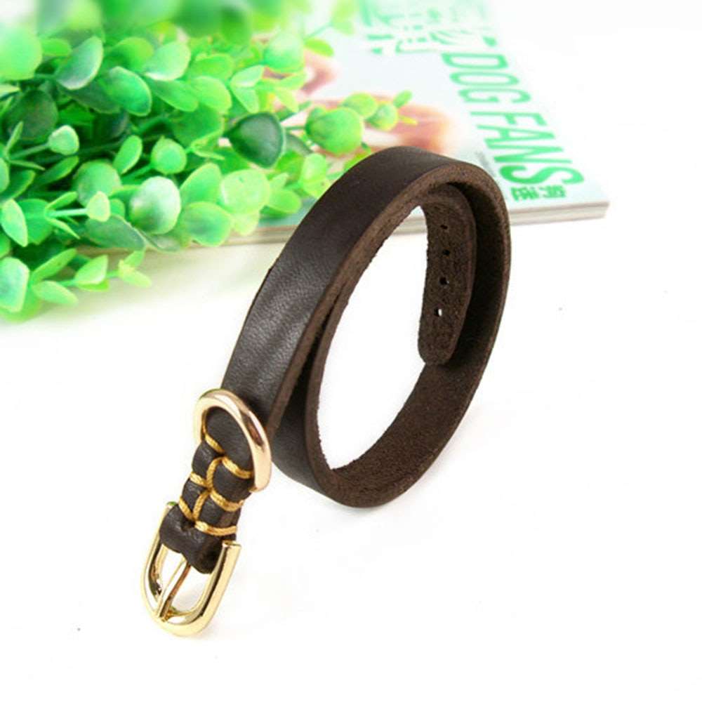 Soft Real Leather Puppy Collar | Adjustable