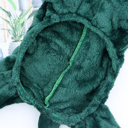 Cute Dinosaur Pet Hoodie | Warm Fleece Costume
