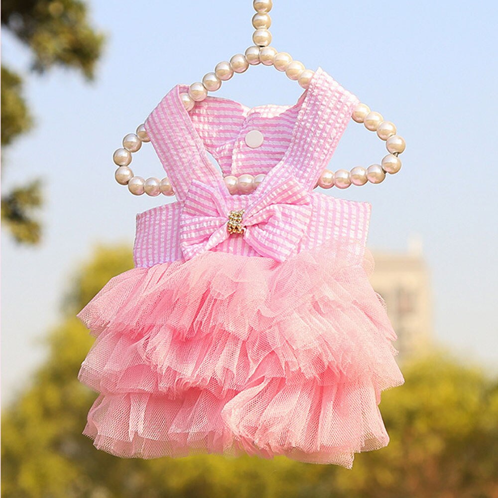 Summer Striped Dog Dress | Tulle Skirt