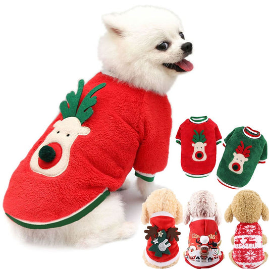 Christmas Dog Hoodie with Antlers | XS - XXL Available