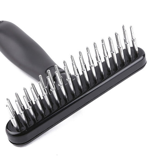 Dog Rake Deshedding Brush | Dual-Row Pins