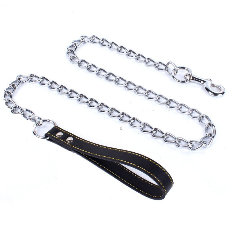 Heavy Duty Chain Dog Leash | Chew Proof