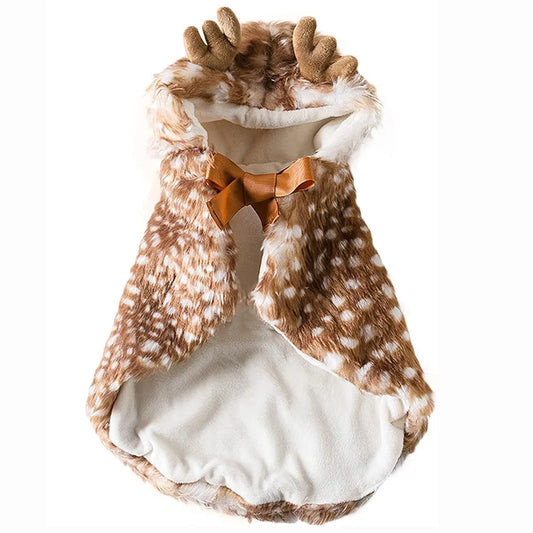 Pet Costume with Elk Hat