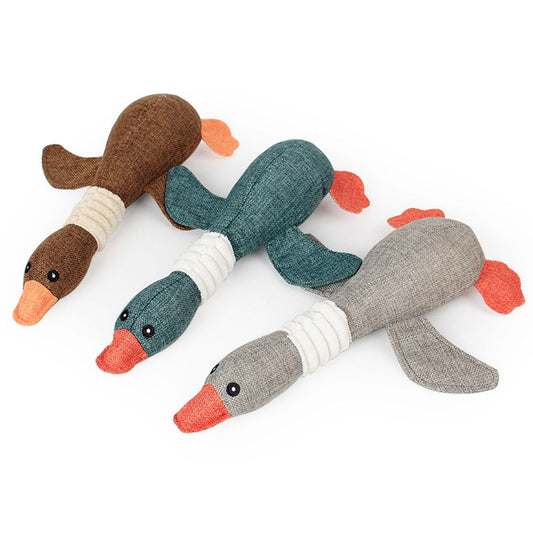 Durable Mallard Duck Dog Toy with Squeaker