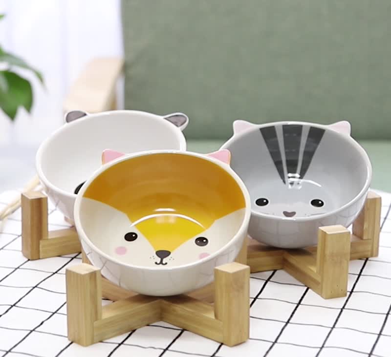Ceramic Elevated Pet Bowl | No-Spill Design