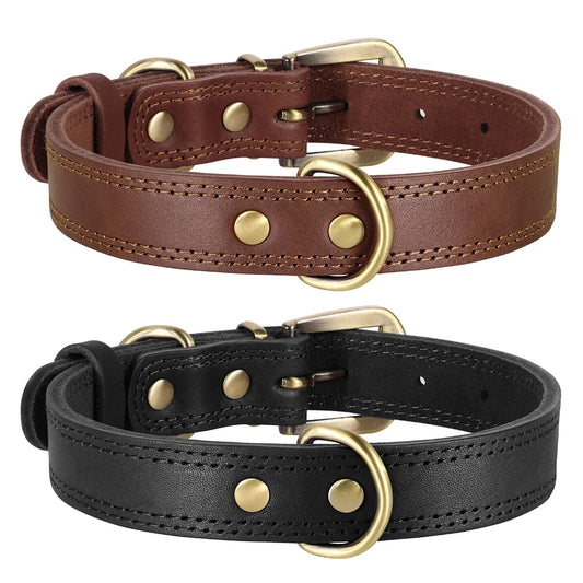 Durable Leather Dog Collar | Adjustable