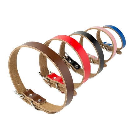 Leather Dog Collar & Leash Set | Adjustable