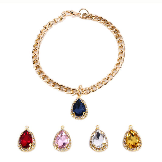 Elegant Crystal Pet Necklace | Multiple Colours