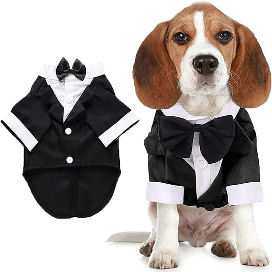 Dog Tuxedo Suit with Bow Tie