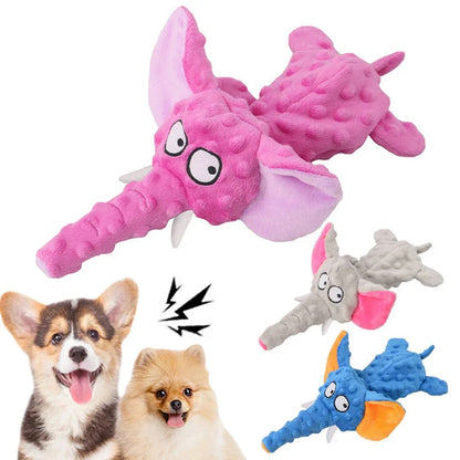 Durable No Stuffing Dog Chew Toy Elephant
