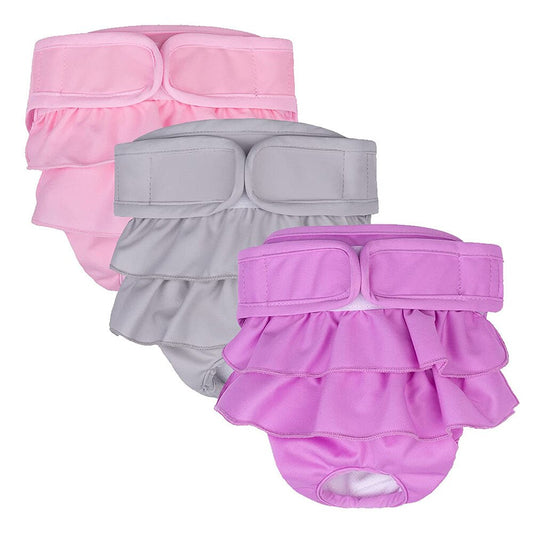Soft Ruffle Dog Sanitary Pants | S-XXL Available